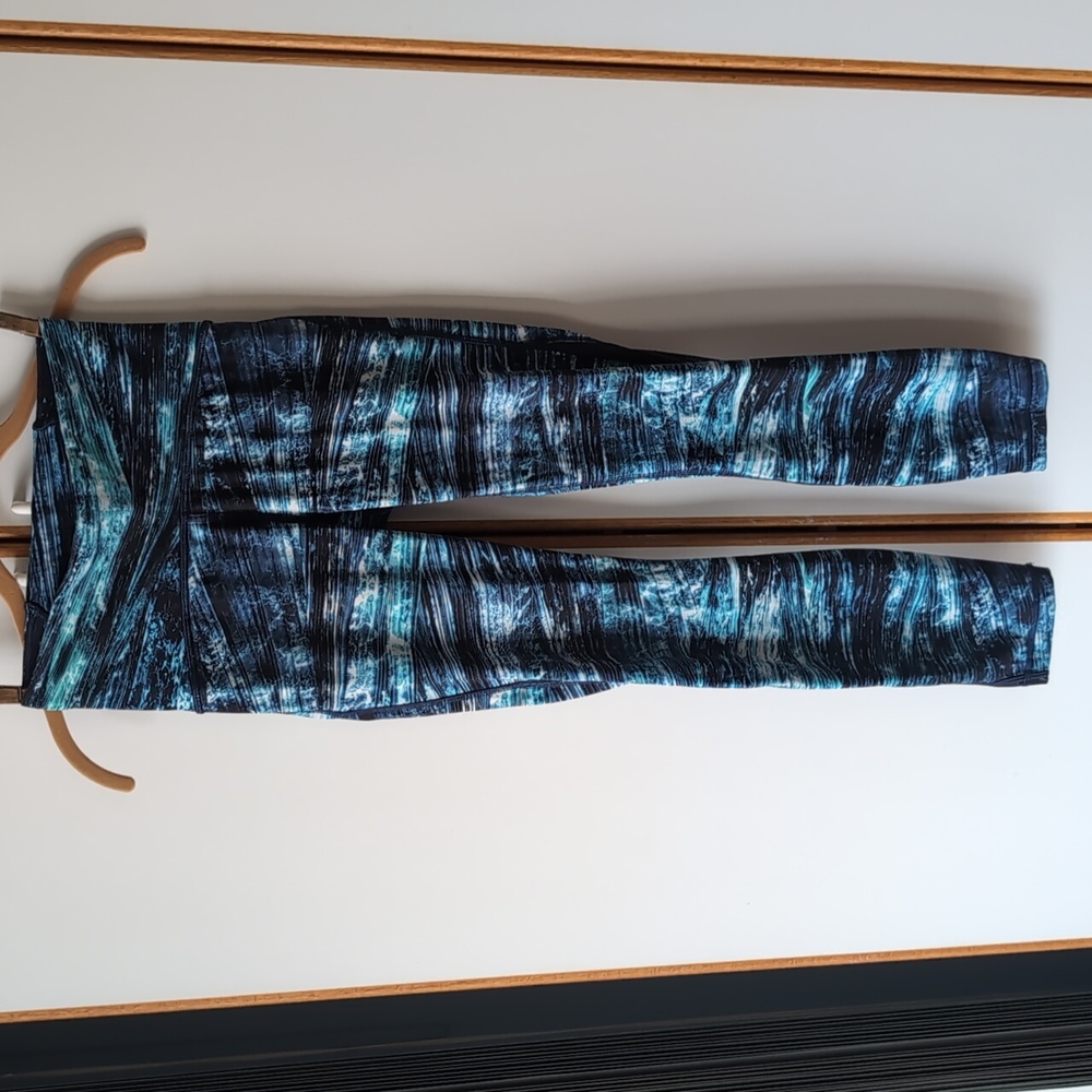 Lululemon Train Times 7/8 Pant *25” Shorelines Multi Blue Black 4